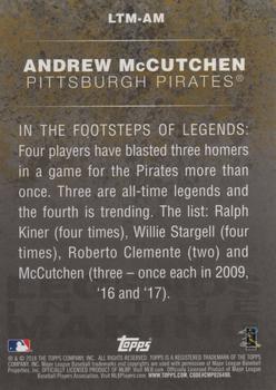 2018 Topps - Legends in the Making Blue (Series 1) #LTM-AM Andrew McCutchen Back