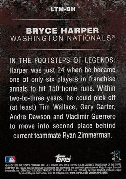 2018 Topps - Legends in the Making Blue (Series 1) #LTM-BH Bryce Harper Back