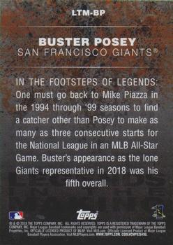 2018 Topps - Legends in the Making Blue (Series 1) #LTM-BP Buster Posey Back