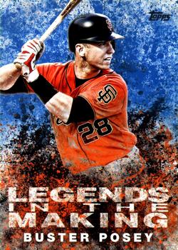 2018 Topps - Legends in the Making Blue (Series 1) #LTM-BP Buster Posey Front