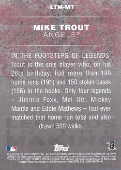 2018 Topps - Legends in the Making Blue (Series 1) #LTM-MT Mike Trout Back