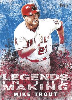 2018 Topps - Legends in the Making Blue (Series 1) #LTM-MT Mike Trout Front