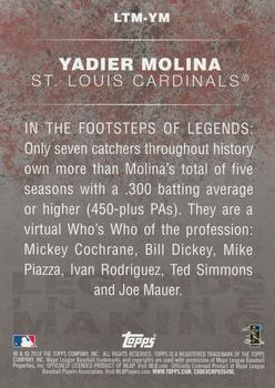 2018 Topps - Legends in the Making Blue (Series 1) #LTM-YM Yadier Molina Back
