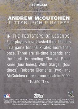 2018 Topps - Legends in the Making Black (Series 1) #LTM-AM Andrew McCutchen Back