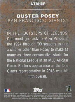 2018 Topps - Legends in the Making Black (Series 1) #LTM-BP Buster Posey Back