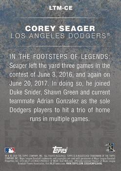 2018 Topps - Legends in the Making Black (Series 1) #LTM-CE Corey Seager Back