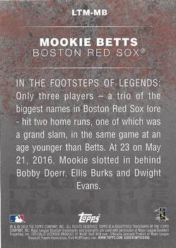 2018 Topps - Legends in the Making Black (Series 1) #LTM-MB Mookie Betts Back