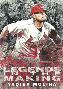 2018 Topps - Legends in the Making Black (Series 1) #LTM-YM Yadier Molina Front