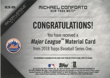 2018 Topps - Major League Material Relics (Series 1) #MLM-MN Michael Conforto Back