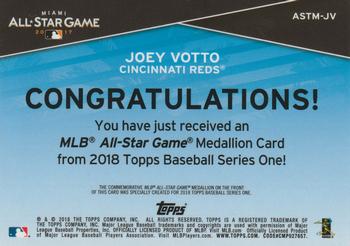 2018 Topps - MLB All-Star Game Manufactured Medallion Relics #ASTM-JV Joey Votto Back