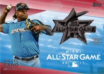 2018 Topps - MLB All-Star Game Manufactured Medallion Relics Red #ASTM-MSA Miguel Sano Front