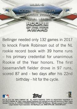 2018 Topps - MLB Awards #MLBA-9 Cody Bellinger Back