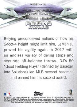 2018 Topps - MLB Awards #MLBA-19 DJ LeMahieu Back