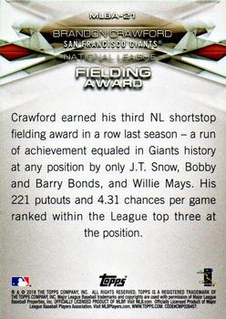 2018 Topps - MLB Awards #MLBA-21 Brandon Crawford Back