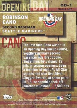 2018 Topps - MLB Opening Day #OD-1 Robinson Cano Back