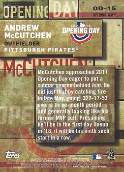 2018 Topps - MLB Opening Day #OD-15 Andrew McCutchen Back