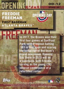 2018 Topps - MLB Opening Day Blue #OD-12 Freddie Freeman Back