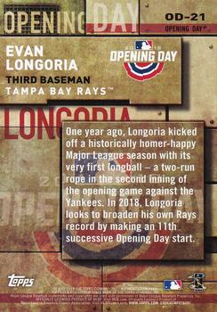 2018 Topps - MLB Opening Day Blue #OD-21 Evan Longoria Back