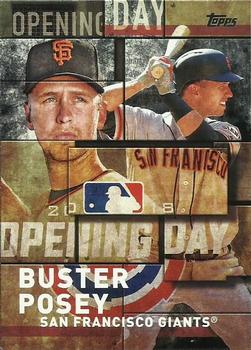 2018 Topps - MLB Opening Day Black #OD-13 Buster Posey Front