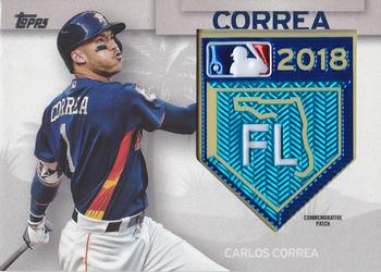 2018 Topps - MLB Spring Training Logo Manufactured Patch Relics #STP-CC Carlos Correa Front