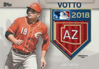 2018 Topps - MLB Spring Training Logo Manufactured Patch Relics #STP-JV Joey Votto Front