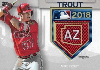 2018 Topps - MLB Spring Training Logo Manufactured Patch Relics #STP-MT Mike Trout Front