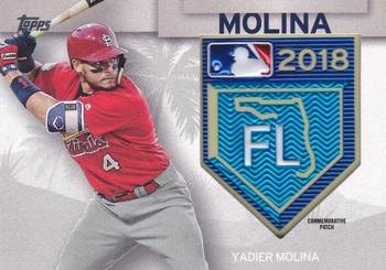 2018 Topps - MLB Spring Training Logo Manufactured Patch Relics #STP-YML Yadier Molina Front