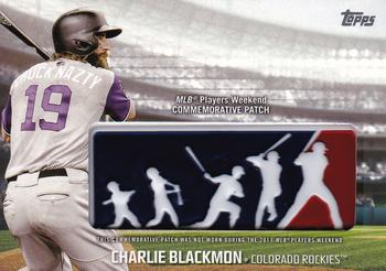 2018 Topps - Players Weekend Patch #PWP-CL Charlie Blackmon Front
