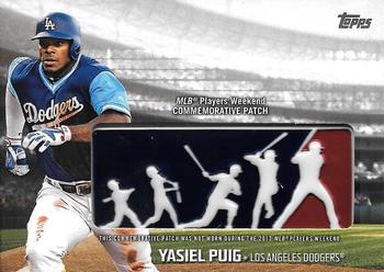 2018 Topps - Players Weekend Patch #PWP-YP Yasiel Puig Front