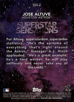 2018 Topps - Superstar Sensations #SSS-2 Jose Altuve Back
