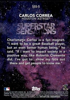 2018 Topps - Superstar Sensations #SSS-5 Carlos Correa Back