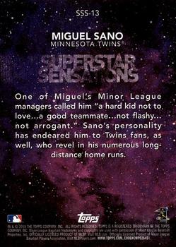 2018 Topps - Superstar Sensations #SSS-13 Miguel Sano Back