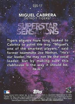 2018 Topps - Superstar Sensations #SSS-17 Miguel Cabrera Back