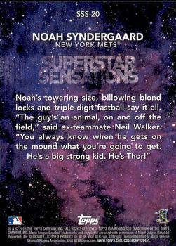 2018 Topps - Superstar Sensations #SSS-20 Noah Syndergaard Back