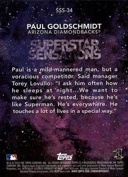 2018 Topps - Superstar Sensations #SSS-34 Paul Goldschmidt Back