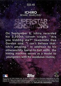 2018 Topps - Superstar Sensations #SSS-45 Ichiro Back