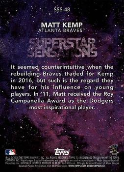 2018 Topps - Superstar Sensations #SSS-48 Matt Kemp Back