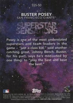 2018 Topps - Superstar Sensations #SSS-50 Buster Posey Back