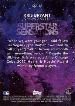 2018 Topps - Superstar Sensations Black #SSS-42 Kris Bryant Back