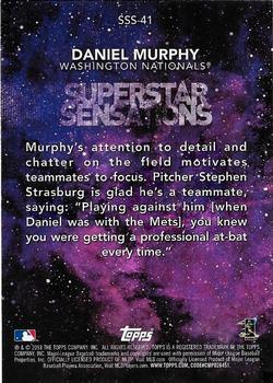2018 Topps - Superstar Sensations Gold #SSS-41 Daniel Murphy Back