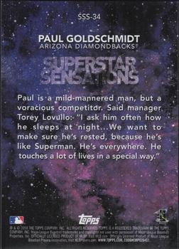 2018 Topps - Superstar Sensations Red #SSS-34 Paul Goldschmidt Back