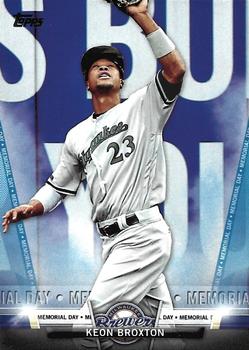 2018 Topps - Topps Salute Blue (Series One) #TS-56 Keon Broxton Front