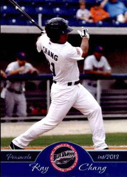 2013 Grandstand Pensacola Blue Wahoos #4 Ray Chang Front