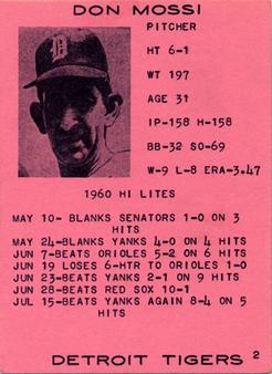 1961 7-Eleven #2 Don Mossi Front