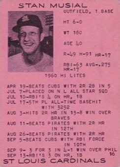 1961 7-Eleven #16 Stan Musial Front