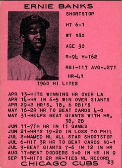 1961 7-Eleven #23 Ernie Banks Front