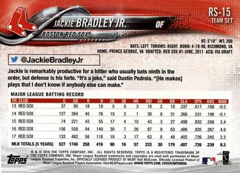 2018 Topps Boston Red Sox #RS-15 Jackie Bradley Jr. Back