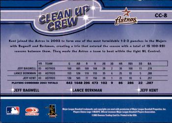 2004 Leaf - Clean Up Crew Second Edition #CC-8 Jeff Bagwell / Lance Berkman / Jeff Kent Back