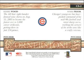 2004 Leaf - Cornerstones Second Edition #CS-2 Kerry Wood / Mark Prior Back