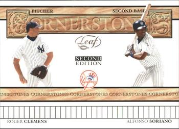 2004 Leaf - Cornerstones Second Edition #CS-3 Roger Clemens / Alfonso Soriano Front